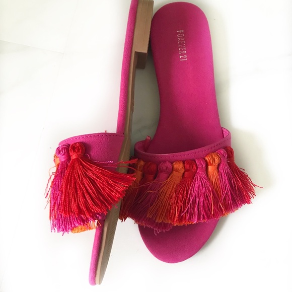 Tassel fringe colorful sandals - Picture 2 of 4